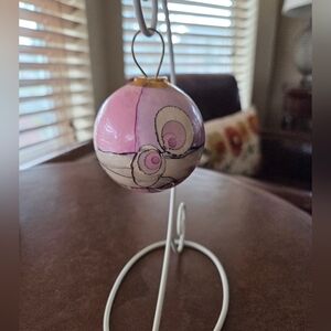 Frederick Francis Hand Cast Handpainted & Glazed Abstract Ornament